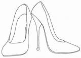 Shoe Coloring Heel High Getcolorings Drawin sketch template