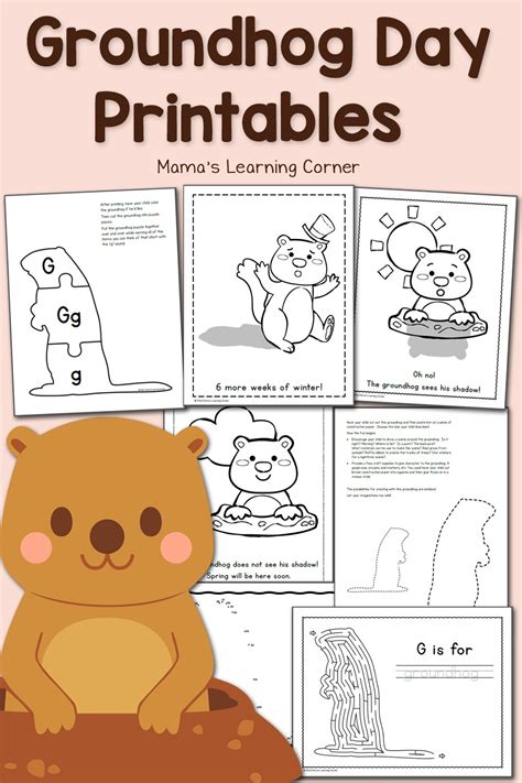 groundhog printables preschool  printable