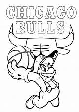 Bulls Basketball sketch template