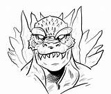 Godzilla Coloring Pages Printable Head Wonder sketch template