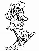 Mouse Minnie Coloring Skiing Pages Printable Supercoloring Color Categories sketch template