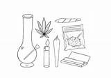 Coloring Pages Stoner Cannabis sketch template