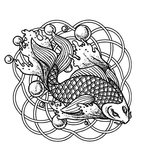 pisces coloring page adult coloring page pisces  art printable