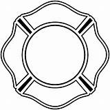 Maltese Cross Fire Blank Coloring Department Clip Badge sketch template