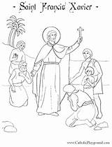 Coloring Xavier Catholic Francis Saint Pages Saints St Sheets Playground Children 3rd Colouring Crafts Feast Teaching Choose sketch template