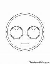 Emoji Stencil Rolling Eyes Pumpkin Carving Freestencilgallery sketch template