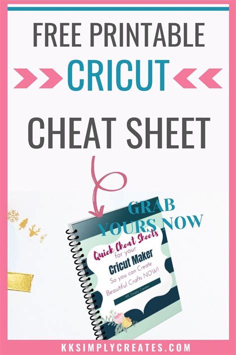 printable cricut cheat sheets  printable cricut cheat sheets