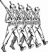 Army Soldiers Drawing Marching Clipart Group Gun Helmet Soldier March Transparent Icon Solider sketch template
