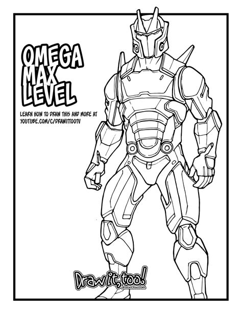 draw max level omega fortnite battle royale drawing tutorial