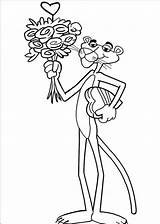 Panther Pink Coloring Pages Printable Kids Flowers sketch template