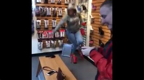 Funny Girl Goes To Sex Store And Falls Down In Heels