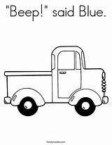 Coloring Blue Truck Twistynoodle Little Pages sketch template