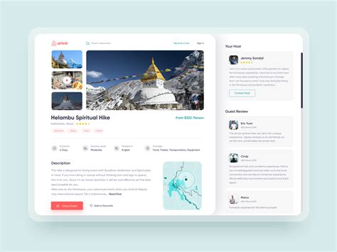 airbnb experience details page redesign  tanmoy  techcare   dribbble