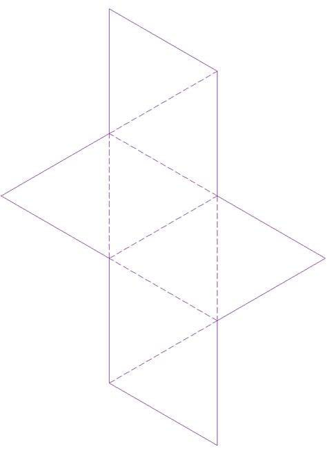 octahedron net template