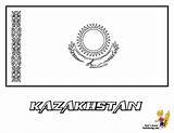 Kazakhstan Coloring Flag Designlooter Print sketch template