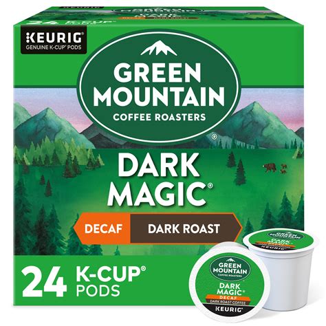 green mountain coffee decaf dark magic  cup pods dark roast  count  keurig brewers