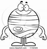 Jupiter Planet Clipart Coloring Smiling Cartoon Surprised Cory Thoman Outlined Vector 2021 Clipartof sketch template