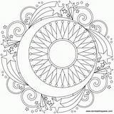 Mandala Coloring Pages Easy Star Template Printable Large Popular Library Clipart Coloringhome sketch template