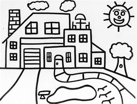 coloring pages  houses  kids blog wurld home design info