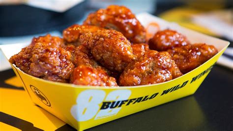 buffalo wild wings  offering  serving  double  sauce literally