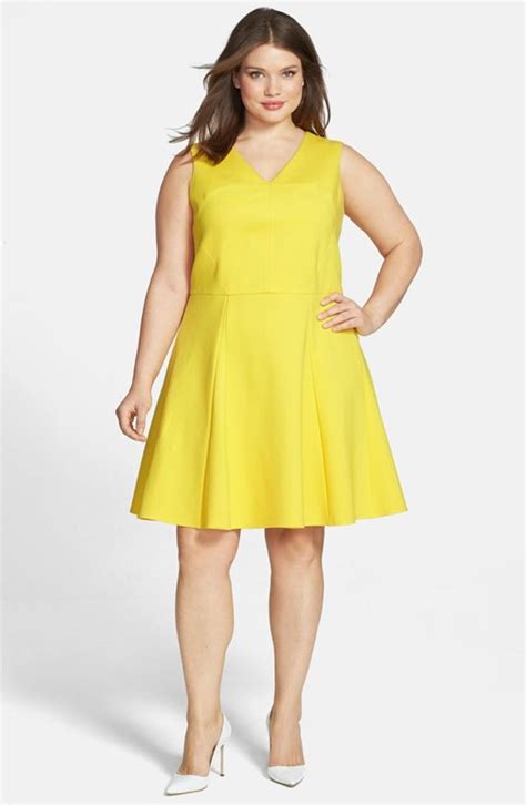 Sleeveless Fit And Flare Dress Plus Size Endource