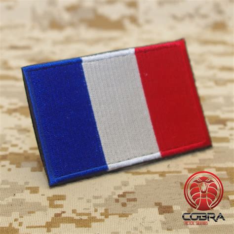 franse vlag geborduurde militaire patch met klittenband airsoft military cobra tactical