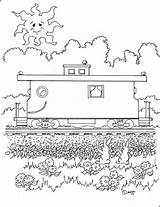 Caboose Coloring Pages Kids Print Kid Charley Color Adron Mr Cheerful sketch template