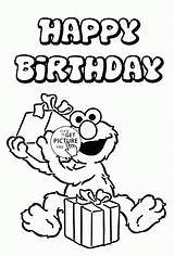Coloring Birthday Happy Elmo Pages Print Aunt Sesame Street Present Kids Receipt Printables Drawing Printable Size Color Curious His Sheets sketch template