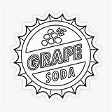 Soda Grape Cap Stickers Purple Redbubble Sticker sketch template
