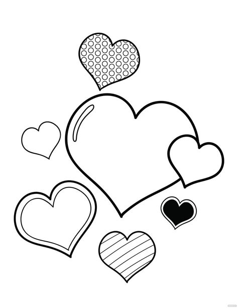 printable heart coloring pages printable templates