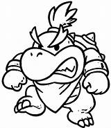 Bowser Coloring Pages Mario Jr Dry Star Printable Drawing Bad Guys Clipart Color Print Paper Cartoon Grateful Dead Underdog Baby sketch template