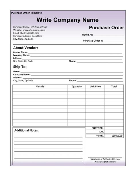 purchase order forms templates   tutoreorg master