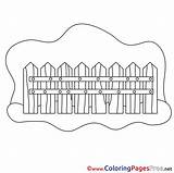 Coloring Fence Pages Farm Sheet Title sketch template
