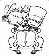 Wedding Coloring Pages Couple Digi Stamps Da Colorare Kids Disegni Cute Matrimonio Sposi Silhouette Colouring Married Just Macchina Pagine Weddings sketch template
