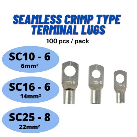 copper lugs ring type seamless crimp type terminal lugs sc lugs sc  sc  sc