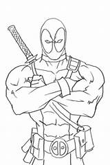 Coloring Deadpool Pages Boys Printable sketch template
