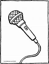 Microphone Coloring Pages sketch template
