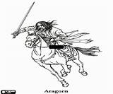 Aragorn Signore Anelli Coloring Dels Senyor Anells Disegni Legolas Amb Cavall Kleurplaten Espasa Personatges Oncoloring Hobbit sketch template