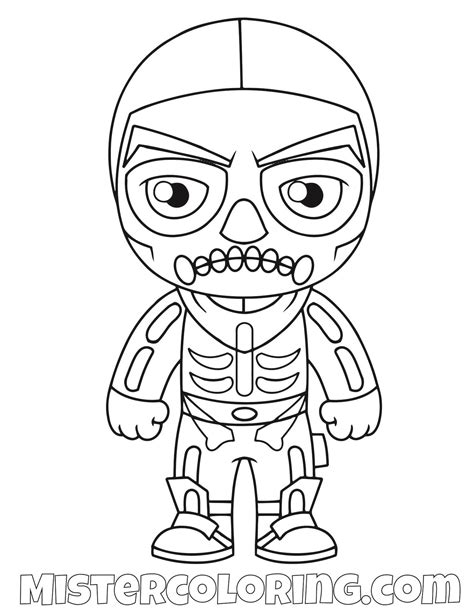 skull trooper fortnite skin coloring page dessin jeux masque