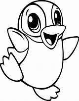 Penguin Coloring Pages Cute Getdrawings Adults sketch template
