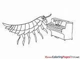 Coloring Pages Centipede Children Sheet Title sketch template