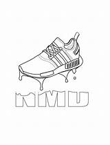 Adidas Drawing Shoes Yeezy Nmd Coloring Outline Pages Line Illustration Boost Shoe Sneakers Sneaker Logo Tênis Arte Em Drawings Getdrawings sketch template