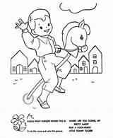 Nursery Rhymes Ride Horse Cock Pages Bluebonkers Coloring Quiz Goose Sheets Mother Colouring Fun sketch template