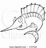 Sailfish Happy Coloring Clipart Cartoon Cory Thoman Outlined Vector Template Pages sketch template