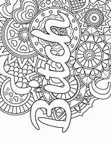 Coloring Pages Swear Word Adult Printable Mandala Adults Stress Drawing Sheets Books Color Algebra Math Funny Naughty Away Graphs Missions sketch template