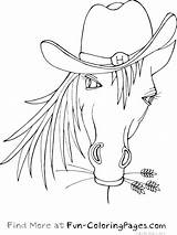 Coloring Cowboy Pages Horse Drawing Western Hats Hat Printable Color Fun Adult Horses Sheets Drawings Yee Haw Animal Kids Print sketch template