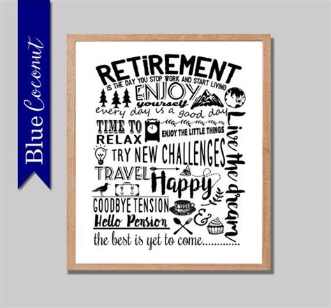 retirement printable digital file retirement gift retiree gift
