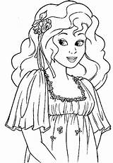 Coloring Pages Princess Kids Print Colouring Anime Books Barbie sketch template