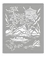 Stencil Chinese Oriental Chinoiserie Stencils Ravine Designs Patterns Pattern sketch template