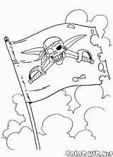 Bandera Pirata Colorkid Piratas sketch template